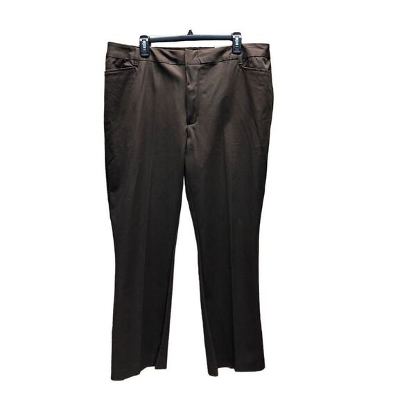 St. John’s Bay Stretch 20WP Chocolate Brown Pants NWT - Picture 1 of 6